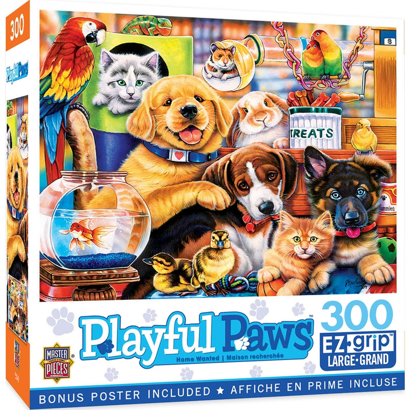 Playful Paws - Home Wanted 300 Piece Ez Grip Puzzle