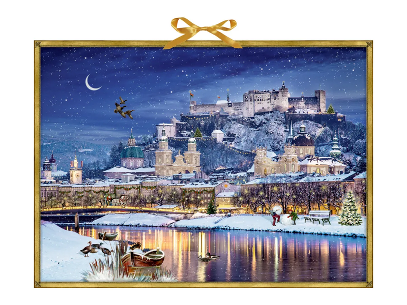 Winter castle on the River - Wall Advent Calendar