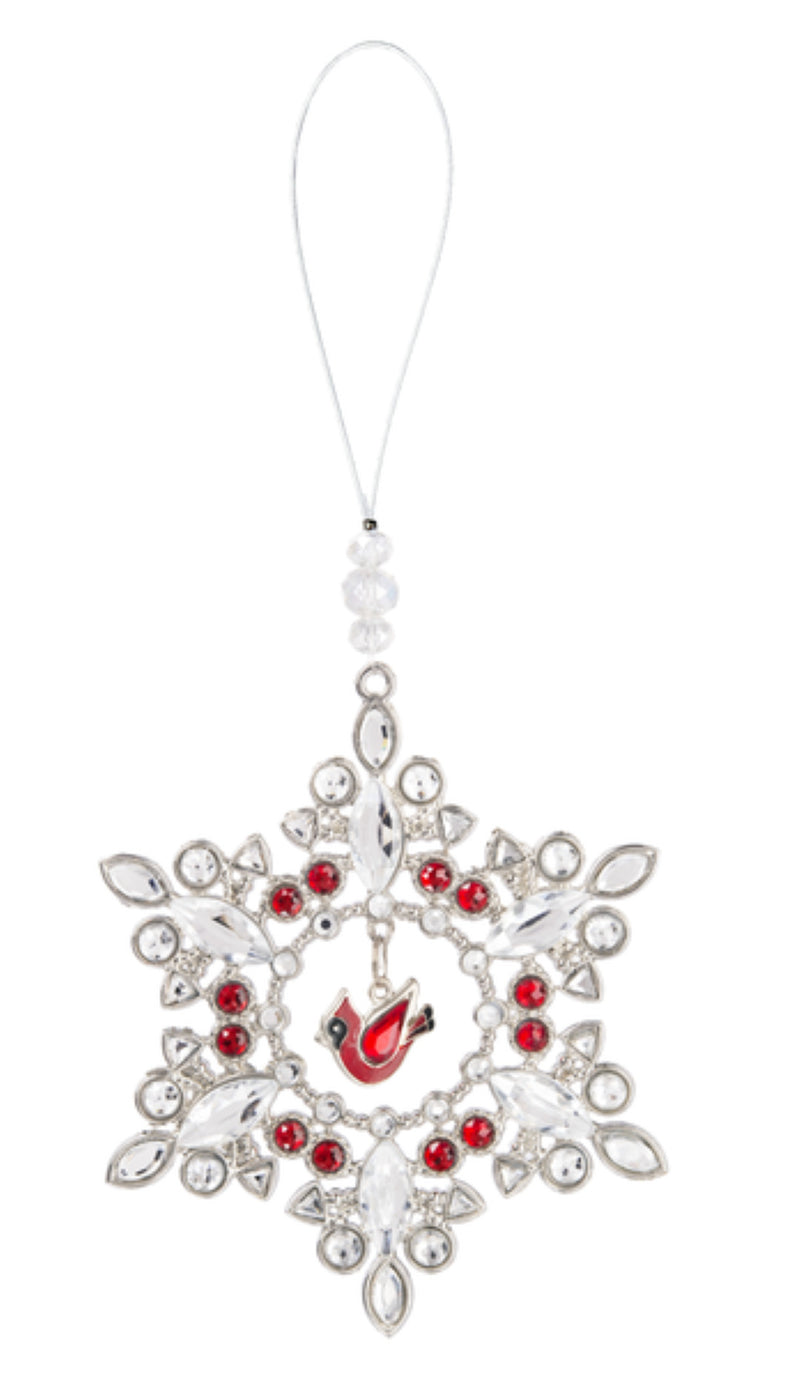 Cardinal Snowflake Ornament - The Country Christmas Loft