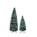 Snowy Juniper Tree - Set Of 2 - The Country Christmas Loft