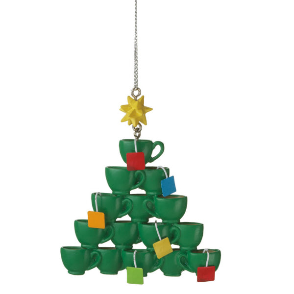 Wafer Tea Cup Tree Ornament - The Country Christmas Loft
