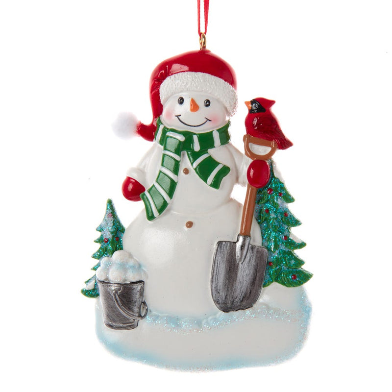 Snowman and Cardinal Ornament - The Country Christmas Loft