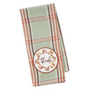Thanks Autumn Wreath Embellished Dishtowel - The Country Christmas Loft