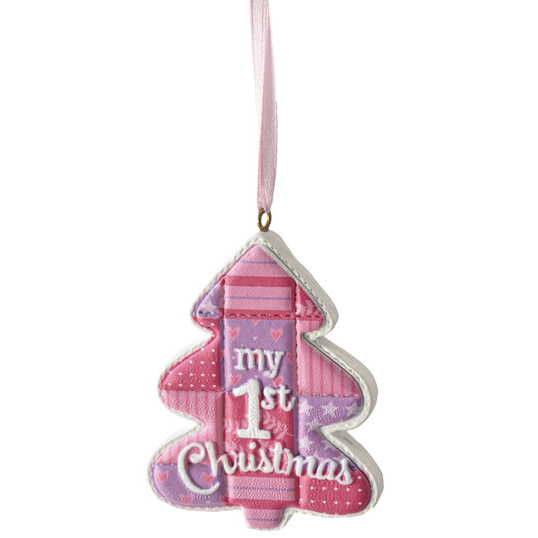 Tree Ornament - My First Christmas - Pink - The Country Christmas Loft