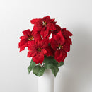18" Gold Edge Poinsettia Bush - The Country Christmas Loft