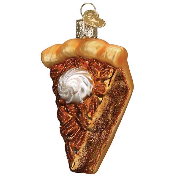 Piece of Pecan Pie Glass Ornament - The Country Christmas Loft