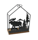 Woodland Silhouette Candleholder Lantern - Small