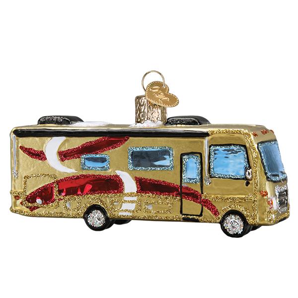 Class A Motorhome Glass Ornament - The Country Christmas Loft