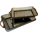 Galvanized Metal Mirror Tray - 2 Piece Set