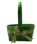 Easter Oval Bamboo Baskets - Small Green - The Country Christmas Loft