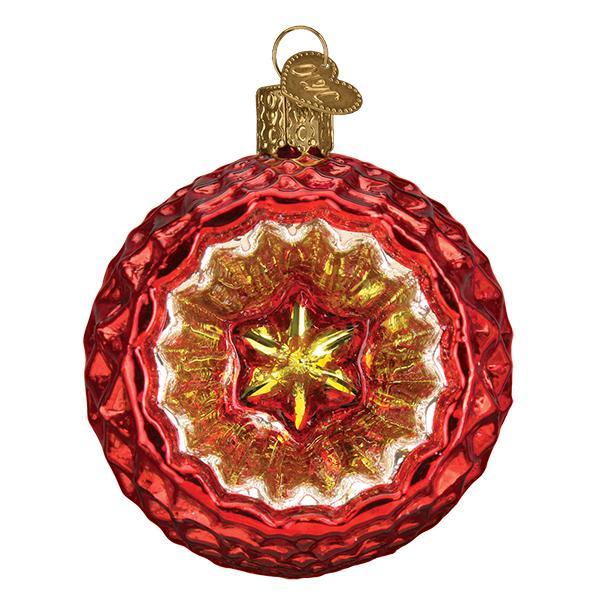 Faceted Crimson Relfection Ornament - The Country Christmas Loft