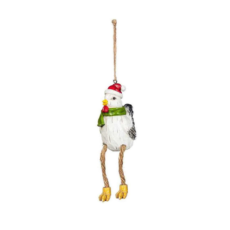 Dangling Leg Farmhouse Ornament - Chicken - The Country Christmas Loft