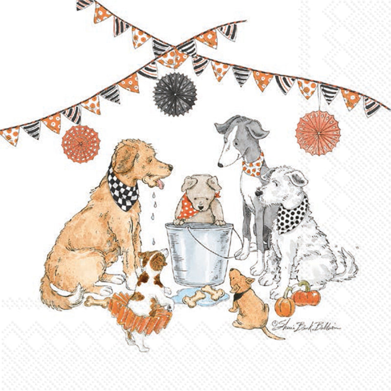 Halloween Party Dogs - Cocktail Napkin - The Country Christmas Loft