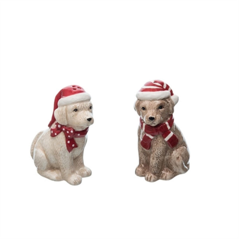 Christmas Dogs Salt & Pepper Set - The Country Christmas Loft