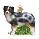 Australian Shepherd Glass Ornament - The Country Christmas Loft