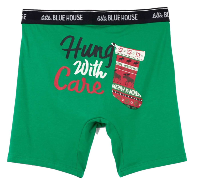 Men's Boxers - Hung With Care - - The Country Christmas Loft
