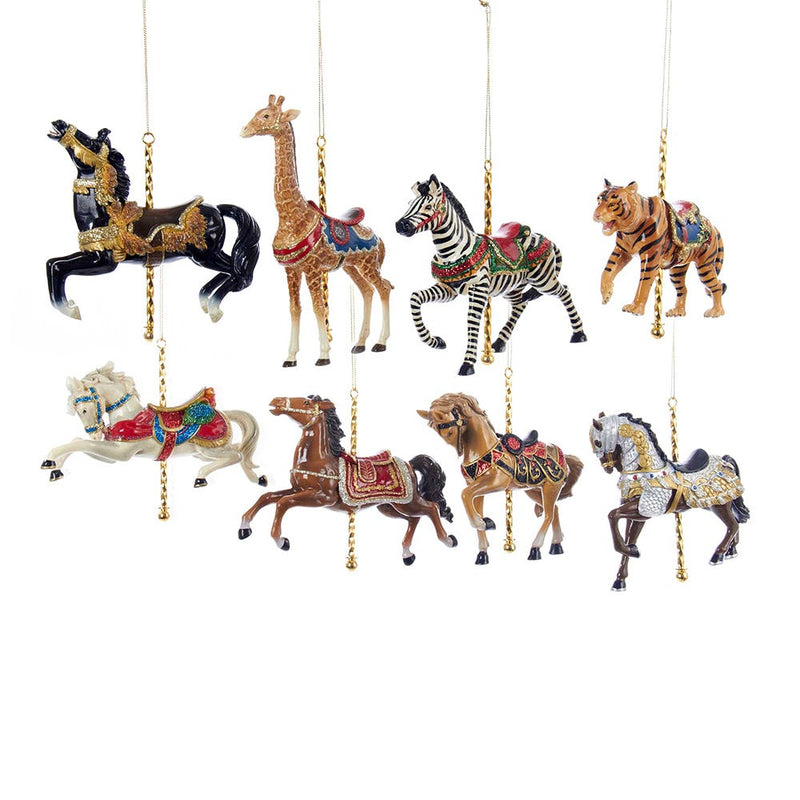 Resin Carousel Assortment Ornament - Zebra