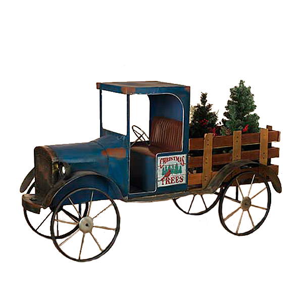 82" Solar Lighted Antique Woody Replica Truck - The Country Christmas Loft