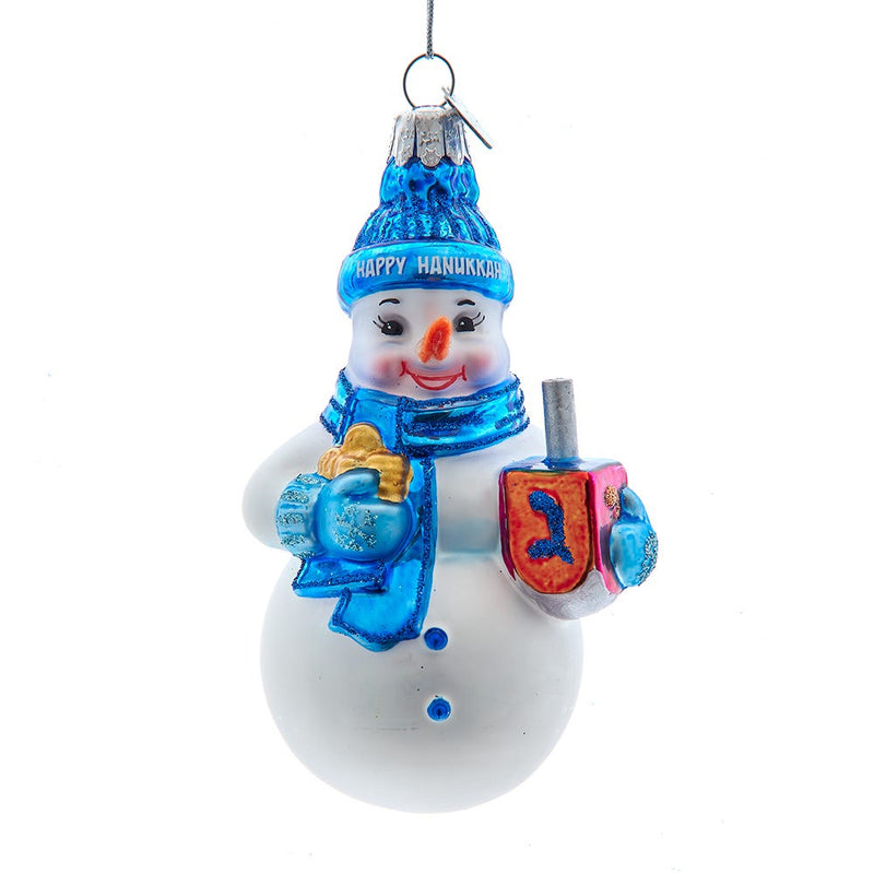 Noble Gems Glass Hanukkah Snowman Ornament - The Country Christmas Loft