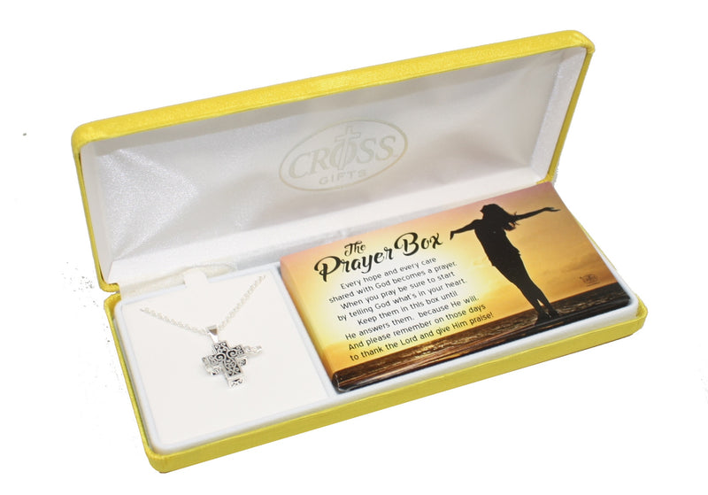 Cross Prayer Box Necklace with 18 Inch Chain - The Country Christmas Loft
