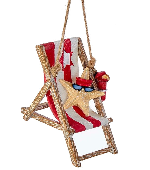 Starfish on a Beach Chair - Ornament - The Country Christmas Loft