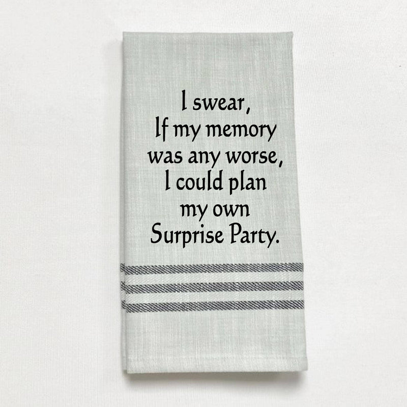 Dish Towel -Plan My Own Surprise Party - The Country Christmas Loft