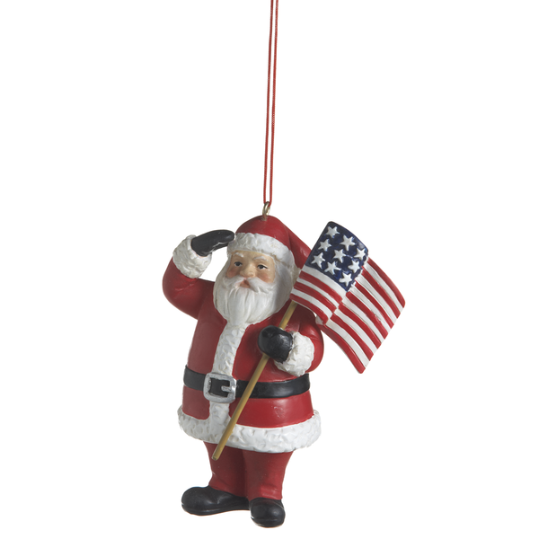 Patriotic Santa Ornament - The Country Christmas Loft