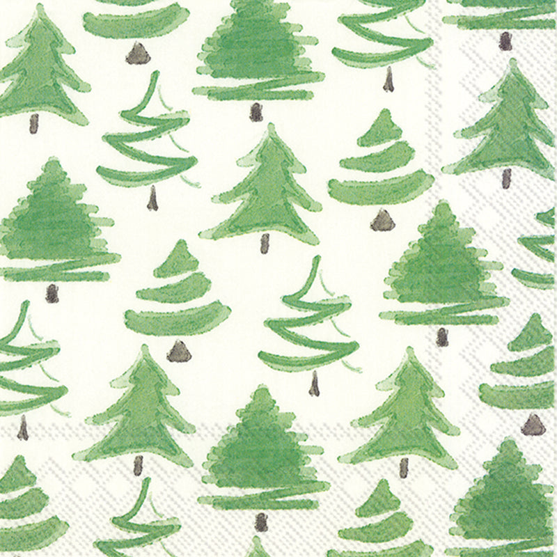 Little Christmas Trees - Cocktail Napkin - The Country Christmas Loft