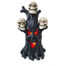 27 inch Stump with Flame and Skulls - The Country Christmas Loft