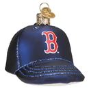 Boston Red Sox Baseball Cap Glass Ornament - The Country Christmas Loft