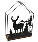 Woodland Silhouette Candleholder Lantern - Large