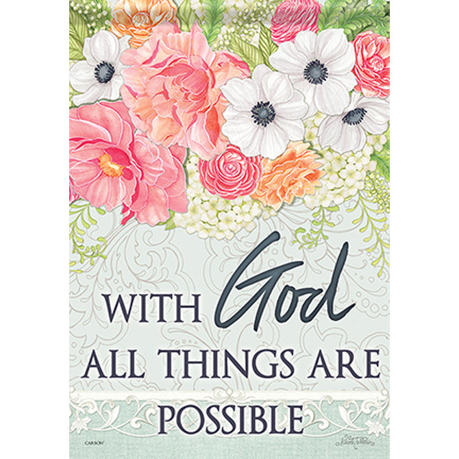 All Things Are Possible Garden Durasoft Flag - 12" x 18" - The Country Christmas Loft