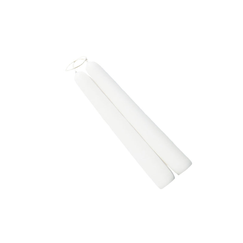 Mole Hollow Taper Pair (Stark White) - - The Country Christmas Loft