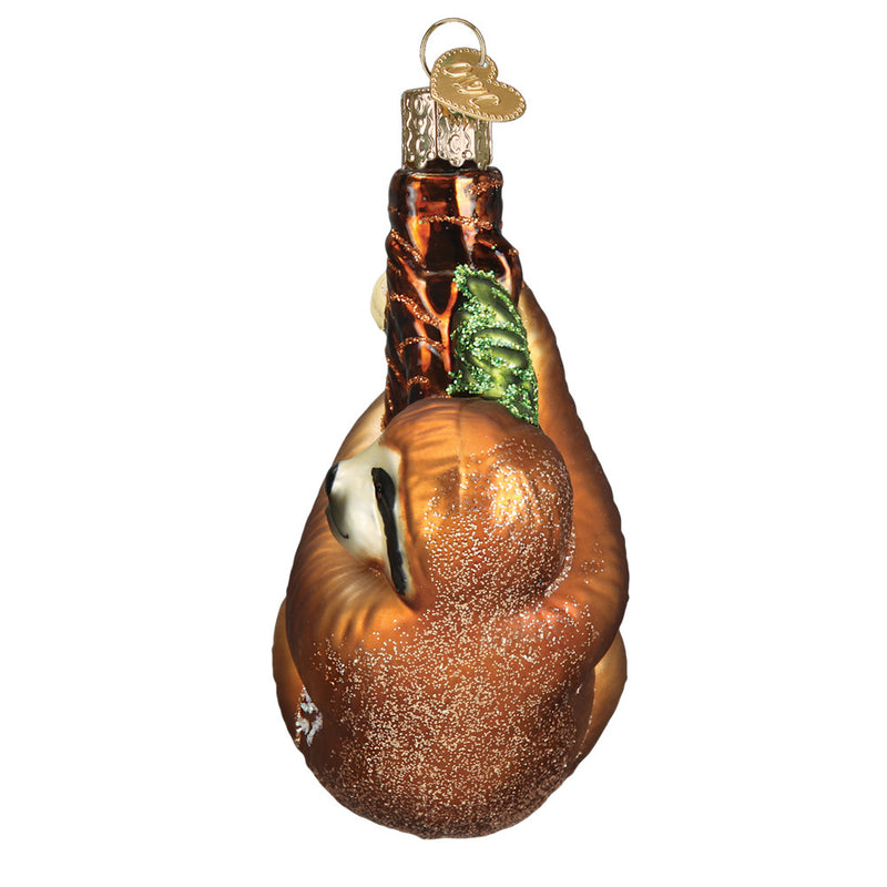 Sloth Glass Ornament - The Country Christmas Loft