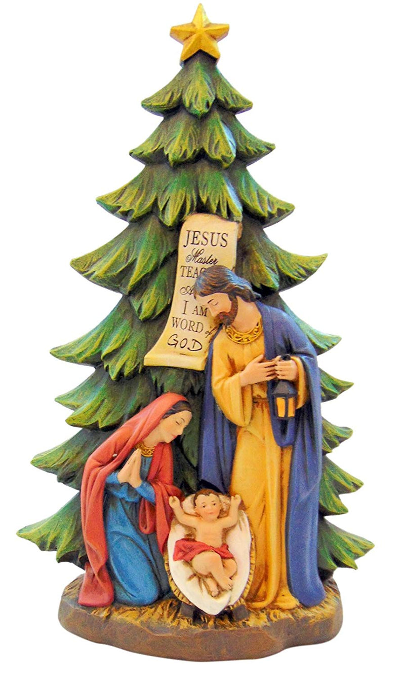 13 inch Nativity Tree Figurine - The Country Christmas Loft