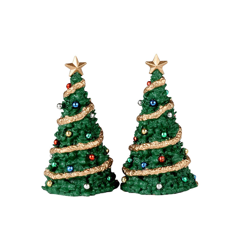 Classic Village Christmas Trees - 2 Piece Set - The Country Christmas Loft
