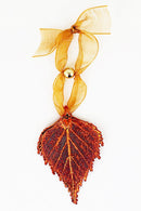 Birch Leaf Ornament Copper - The Country Christmas Loft