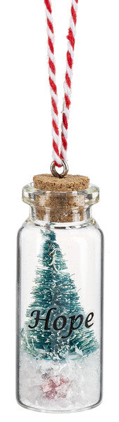 Tree in a Bottle Ornament - Hope - The Country Christmas Loft