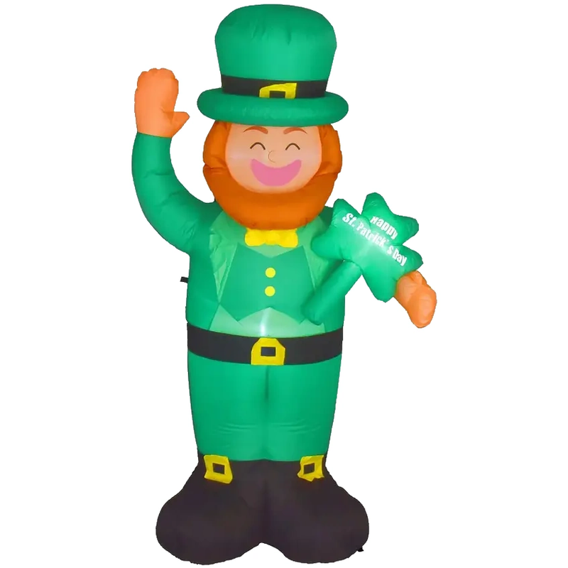 Lucky Leprechaun Lighted Inflatable Blow Up - 5.9 Feet Tall - The Country Christmas Loft