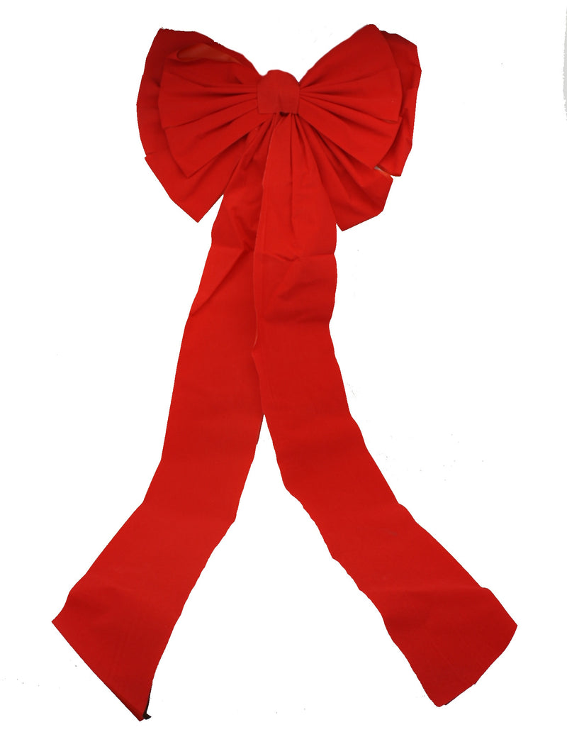 Red Velvet Bow - 12 Loop - 42 inches long - The Country Christmas Loft
