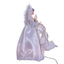 12" UL 10-Light Ivory and Gold African American Angel Treetop - The Country Christmas Loft