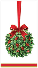 Caspari Kissing Ball (White) - Guest Towel