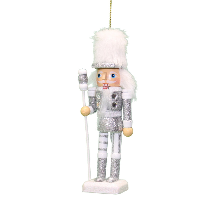 Hollywood 6 inch Wooden Nutcracker - Silver - The Country Christmas Loft