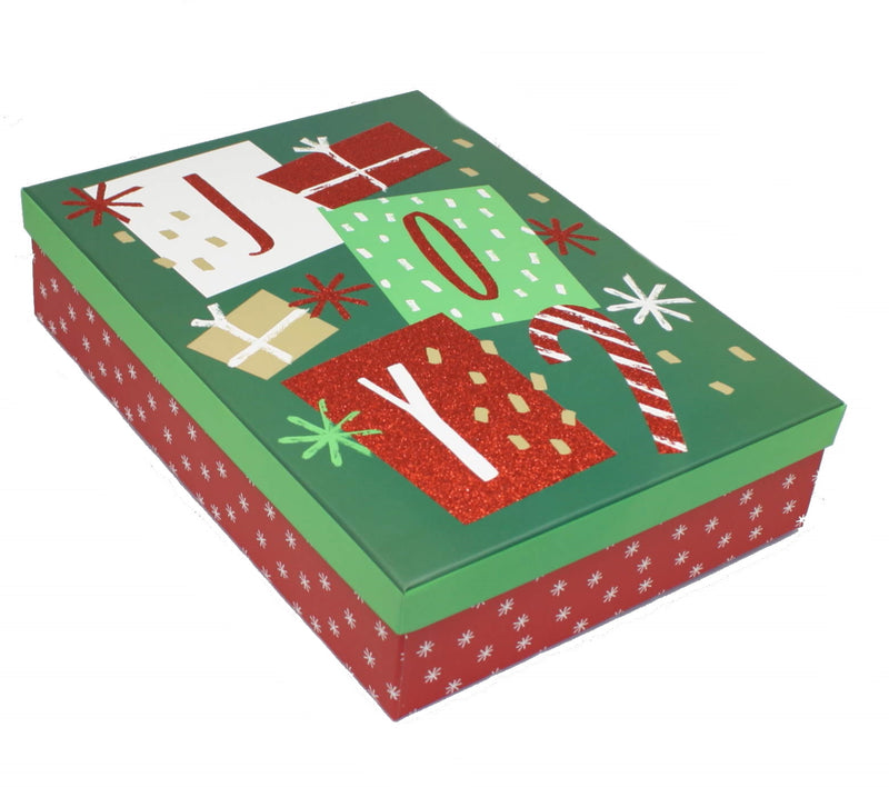 Rectangular Gift Box - 13x9.5x2.9 - - The Country Christmas Loft
