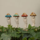 Stoneware Mushroom  Plant Stake - - The Country Christmas Loft