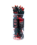 100-Light 5mm Red LED Green Wire Light Set - The Country Christmas Loft