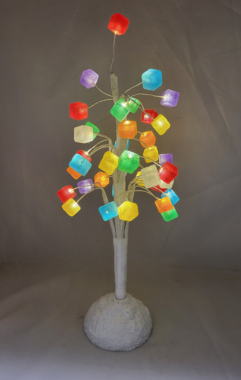 Lighted Holiday Square Gum Drop Tree