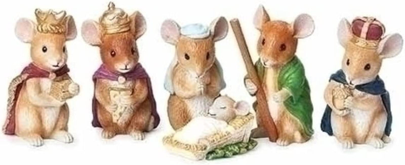 Mouse Pageant Nativity - 6 Piece Set - The Country Christmas Loft