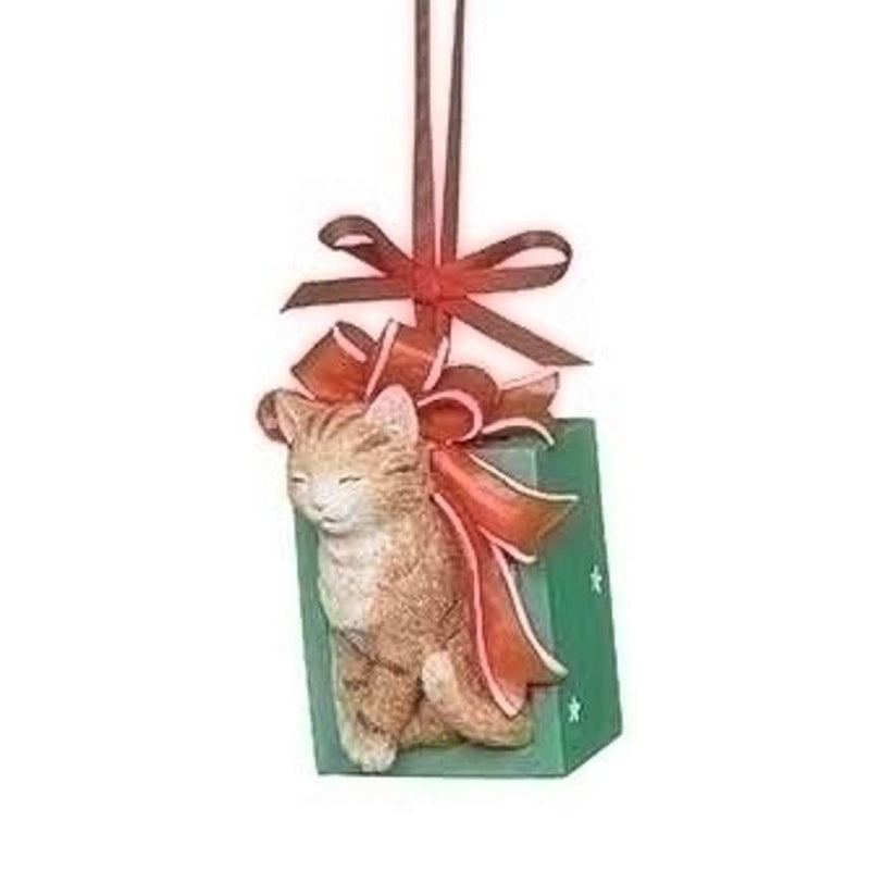 Kitten in a Giftbox Ornament