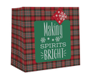 Square Jumbo Gift Bag -  Spirits Bright - The Country Christmas Loft